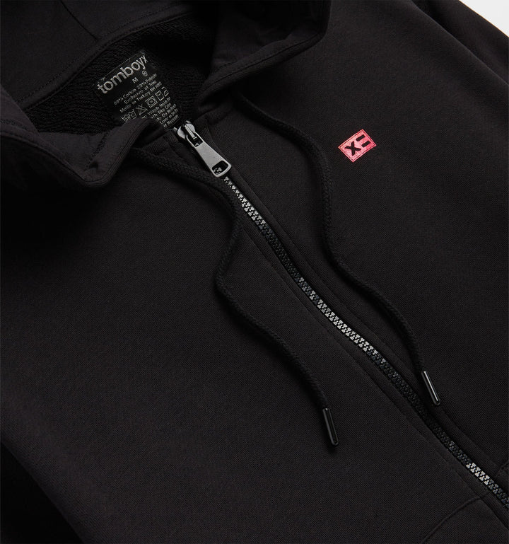 French Terry Zip Up Hoodie - Metallic Rainbow