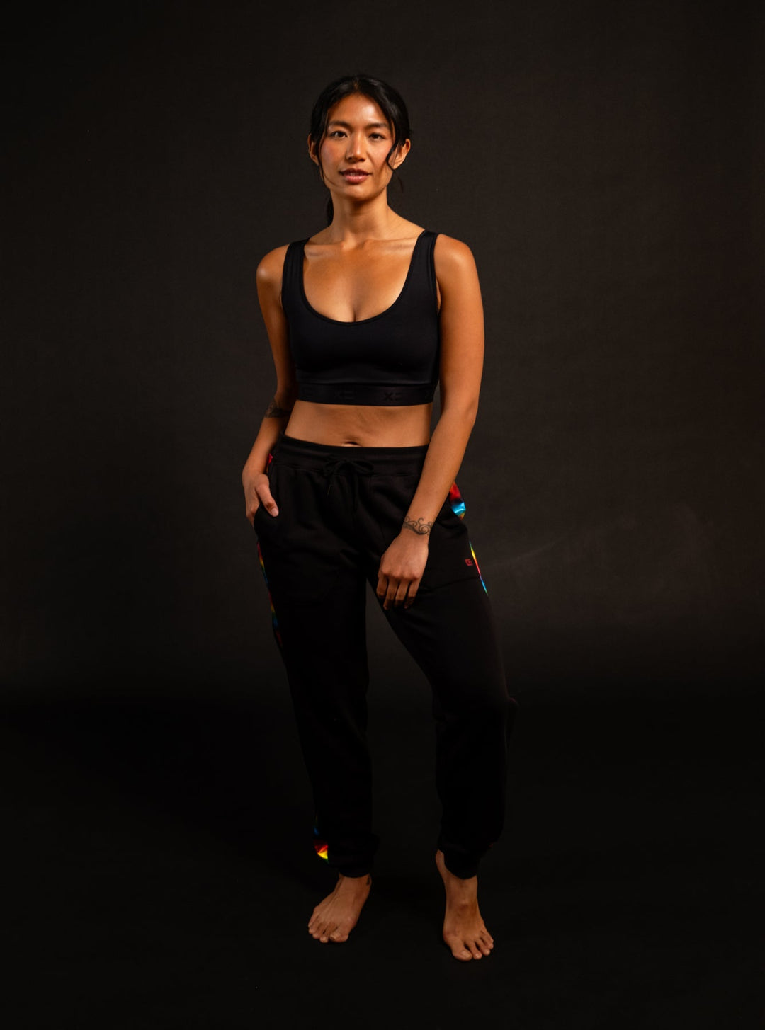 French Terry Jogger - Metallic Rainbow