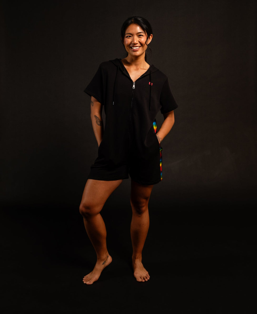 Anywhere Romper - Metallic Rainbow