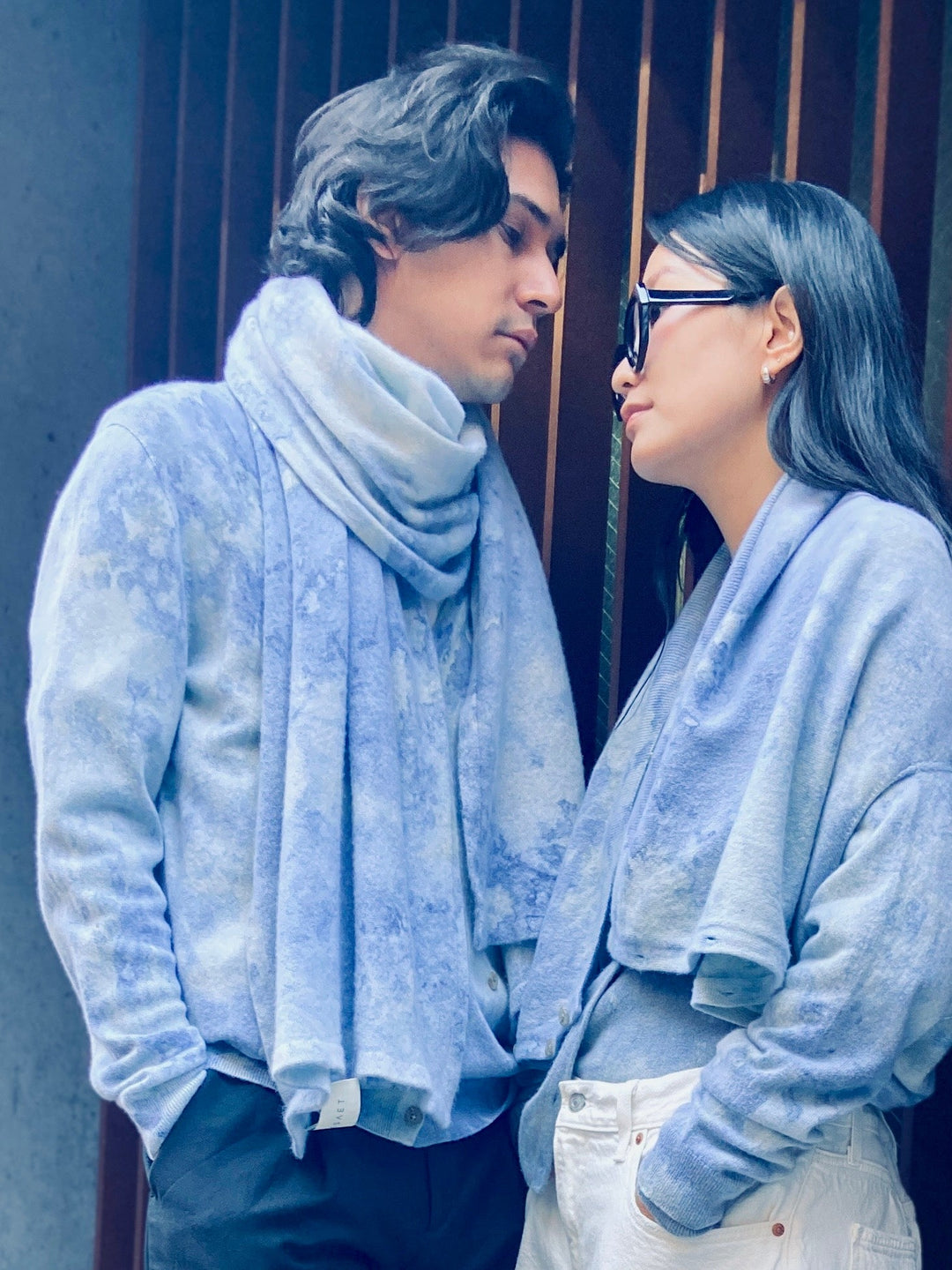 Geode, Botanically dyed 100% cashmere V neck cardigan