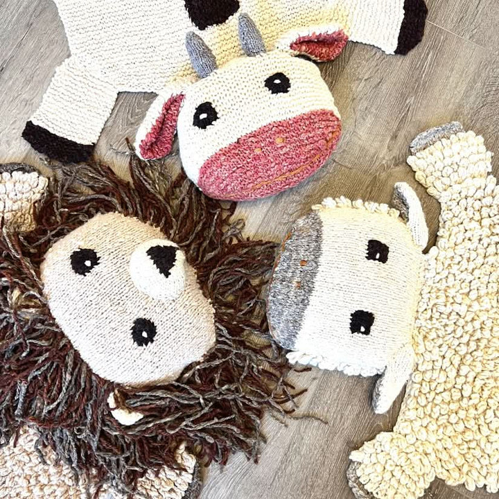 Organic Wool Play Mat + Nursery Rug  | Cow