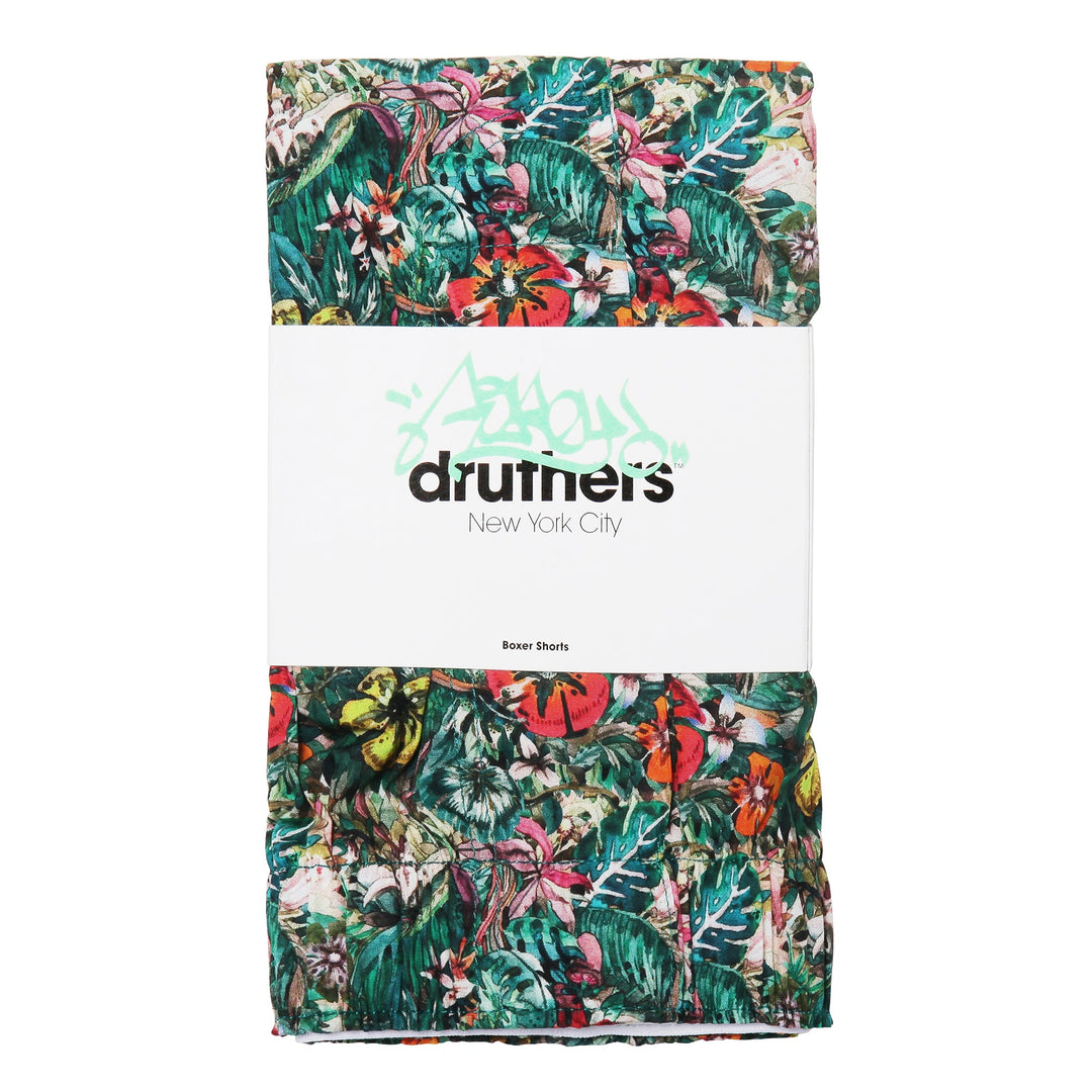 Organic Cotton Gorey Aloha Boxer Shorts - Jungle