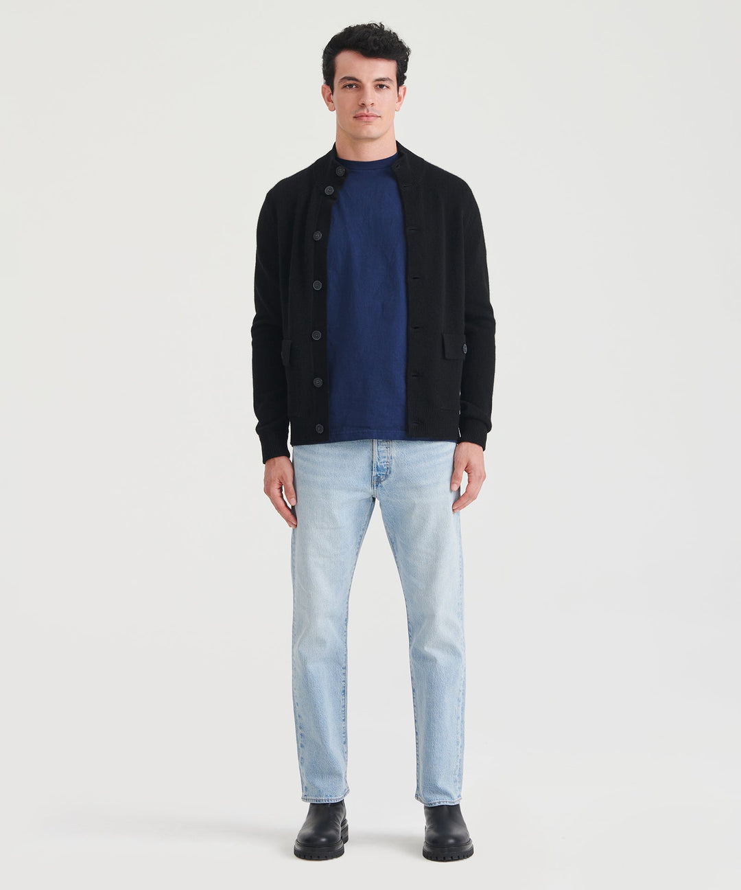 Luxe Cashmere High Neck Cardigan