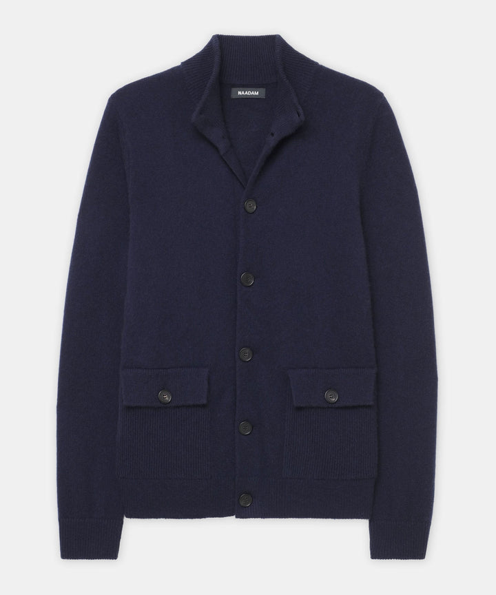 Luxe Cashmere High Neck Cardigan