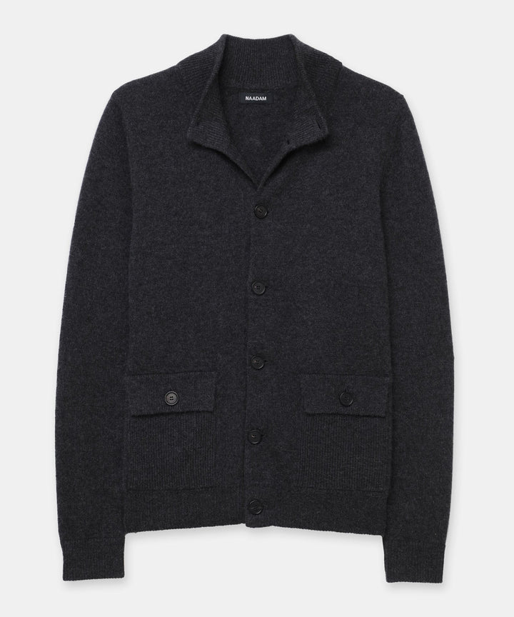 Luxe Cashmere High Neck Cardigan