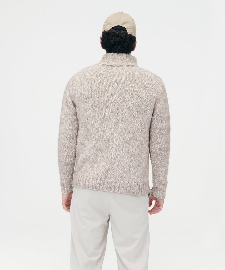 Luxe Marled Button Pullover Sweater