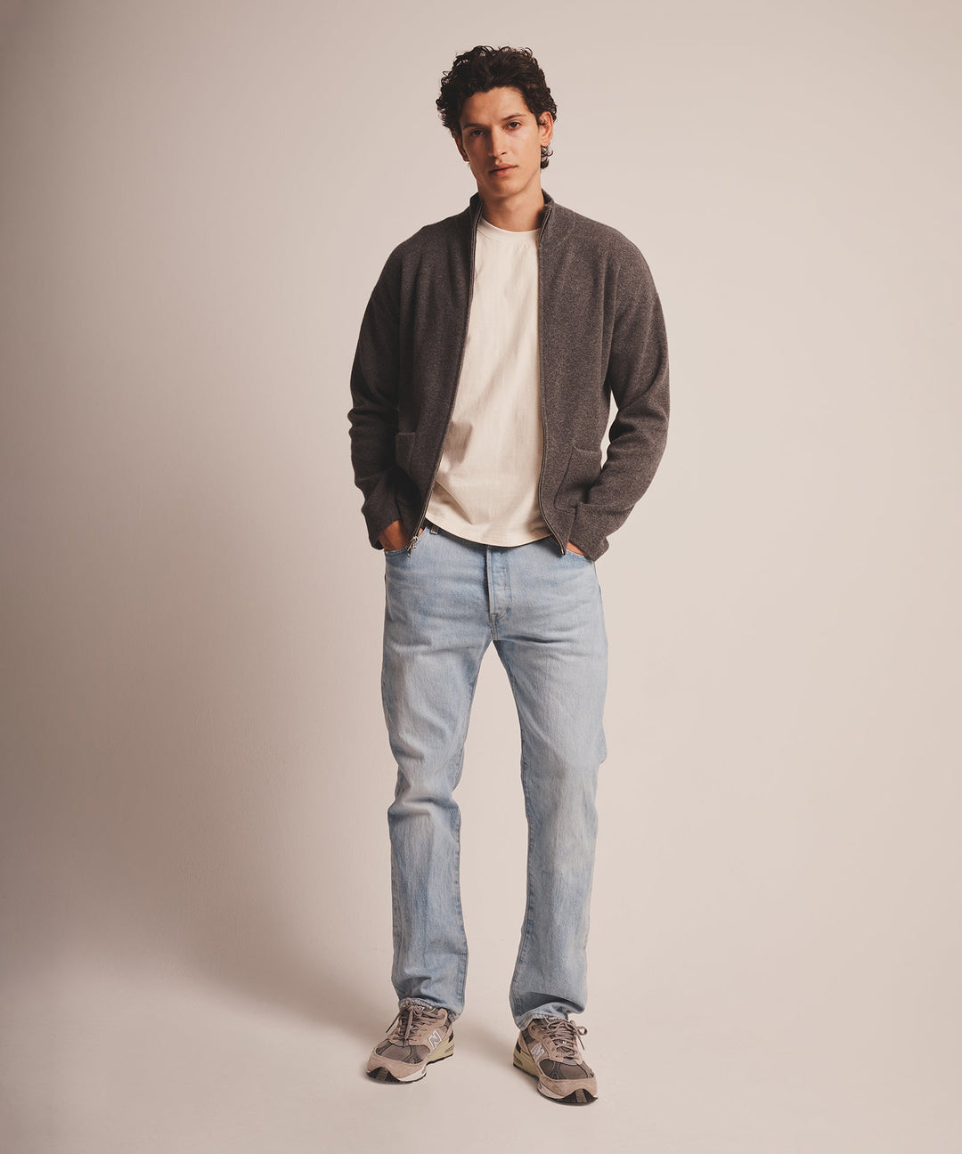 Signature Cashmere Zip-Up Sweater Jacket
