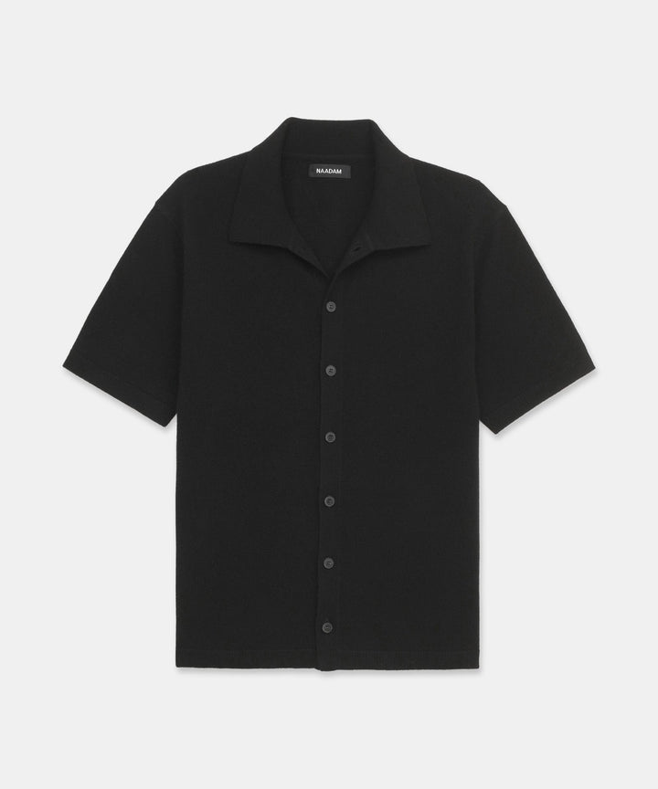 Signature Cashmere Short Sleeve Button Down