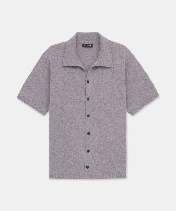 Signature Cashmere Short Sleeve Button Down