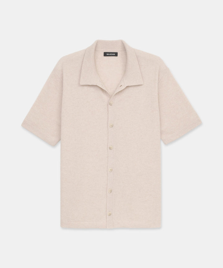 Signature Cashmere Short Sleeve Button Down
