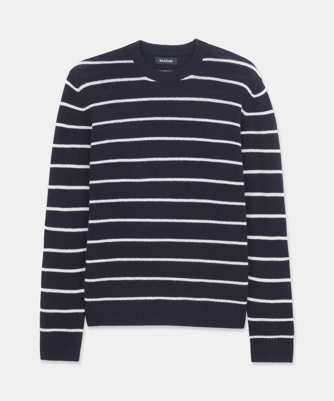Lightweight Cashmere Striped Crewneck