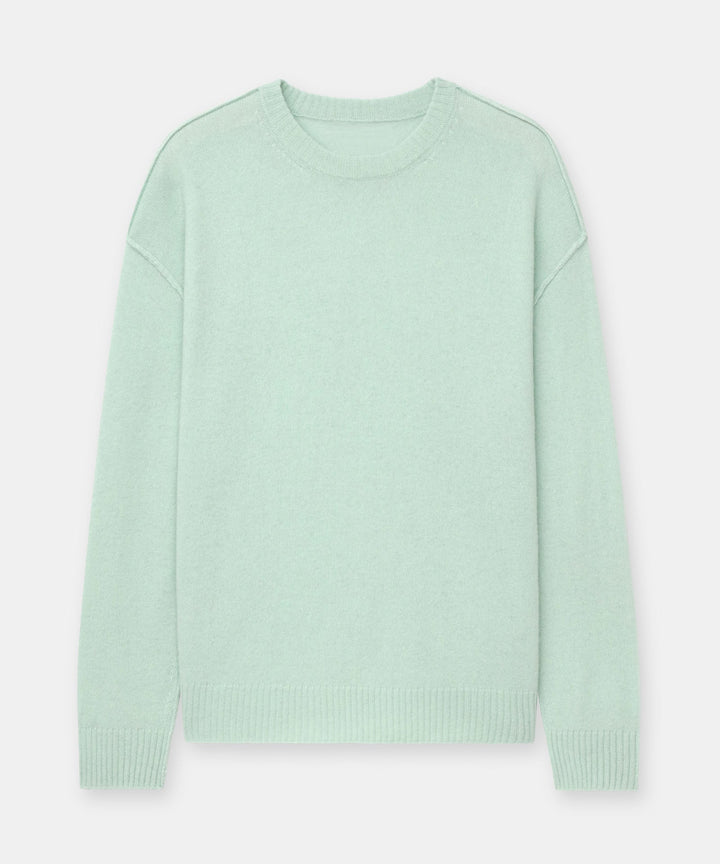 Lightweight Reversible Cashmere Crewneck Sweater