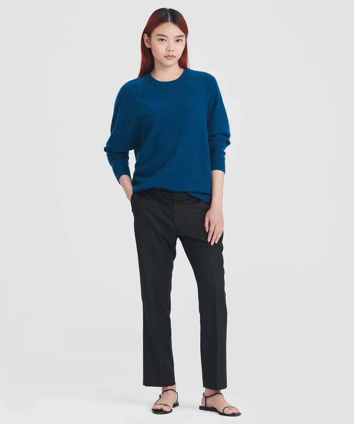 Lightweight Reversible Cashmere Crewneck Sweater