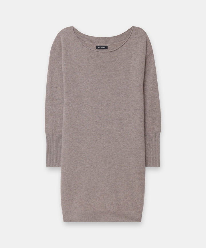 Cashmere Boatneck Mini Sweater Dress