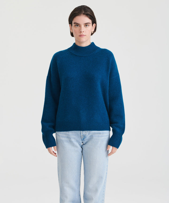 Super Luxe Cashmere Mockneck Sweater