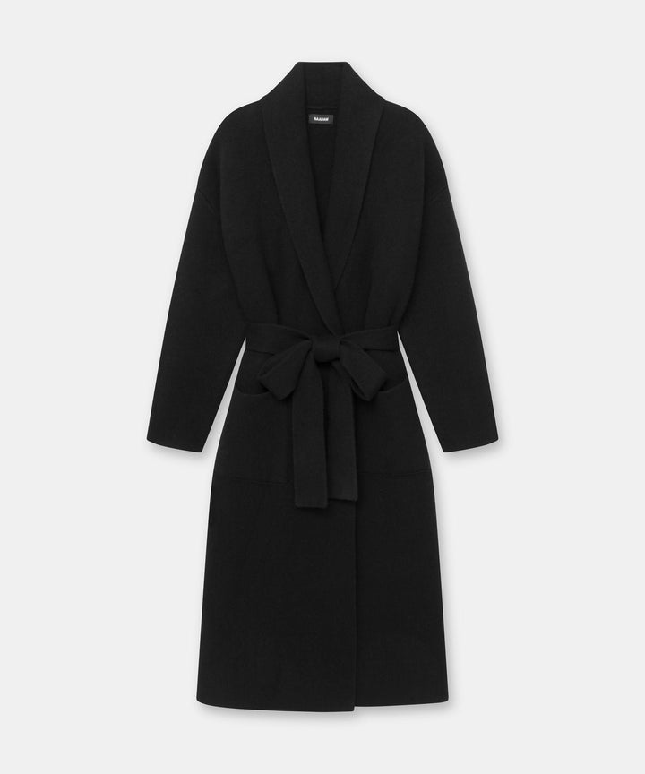 Luxe Merino Cashmere Tie Waist Coat
