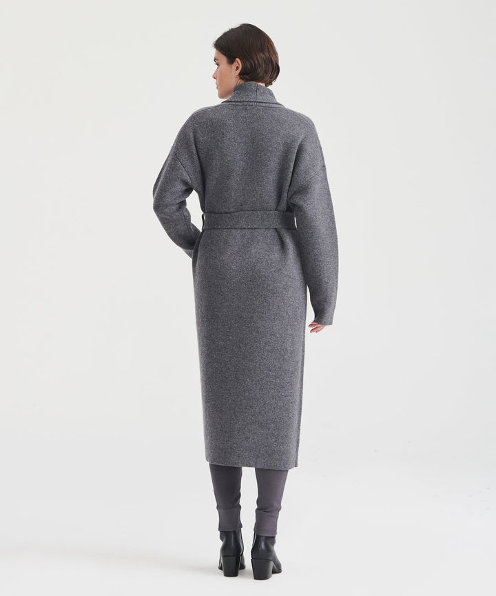 Luxe Merino Cashmere Tie Waist Coat