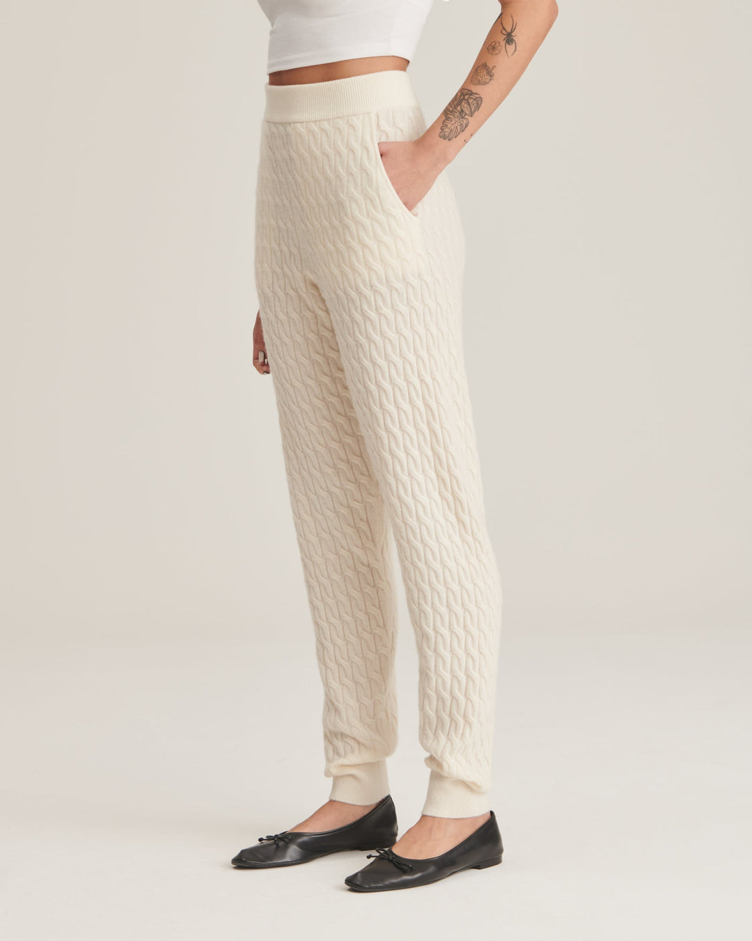 Cashmere Cable Knit Jogger
