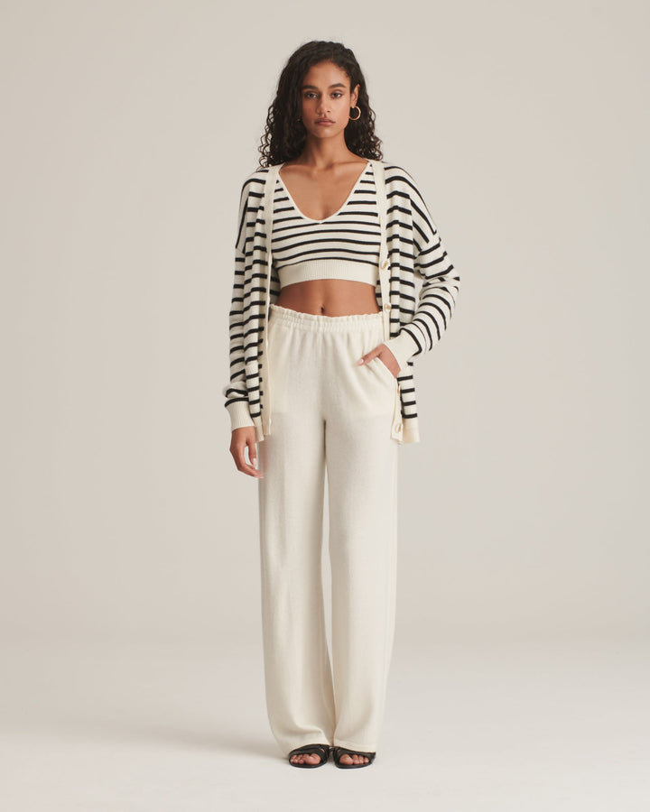 Signature Cashmere Paperbag Wide Leg Pants