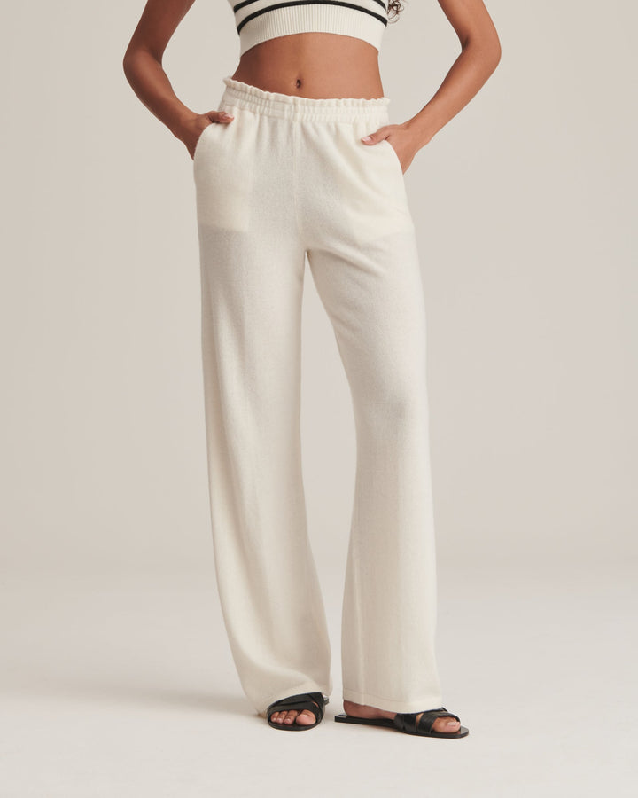 Signature Cashmere Paperbag Wide Leg Pants