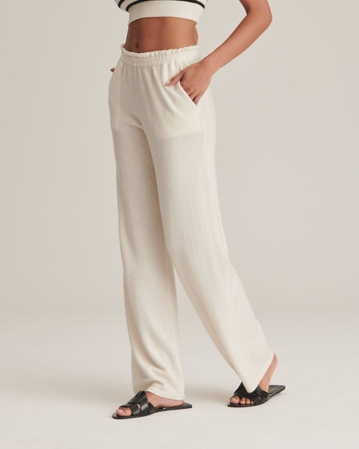 Signature Cashmere Paperbag Wide Leg Pants
