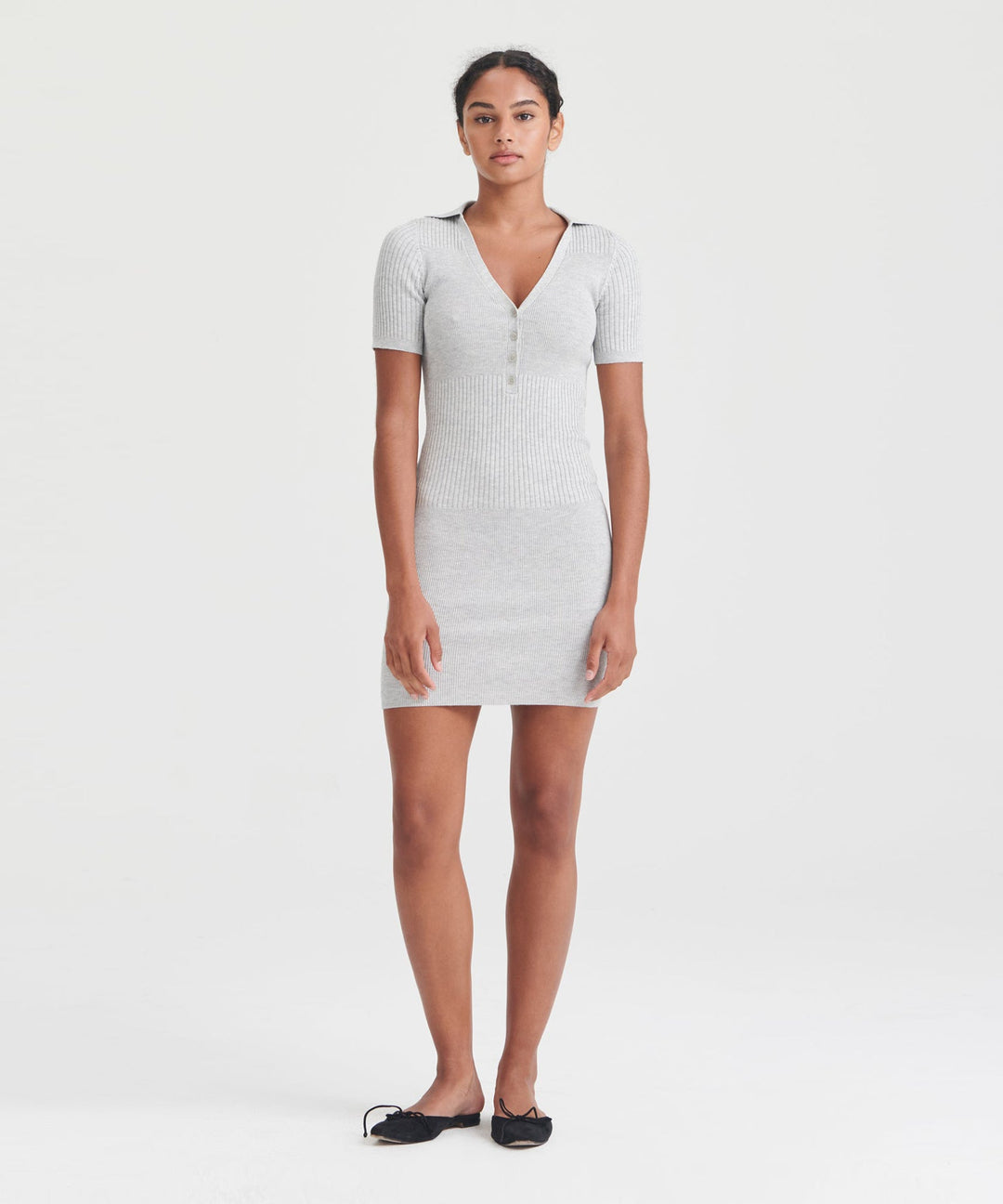 Silk Cashmere Polo Mini Dress