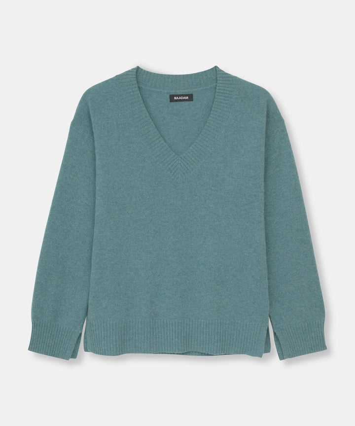 Signature Cashmere Wide Sleeve V-Neck Sweater