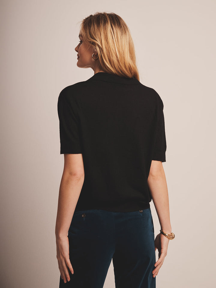 Super Fine Cashmere Short Sleeve Polo