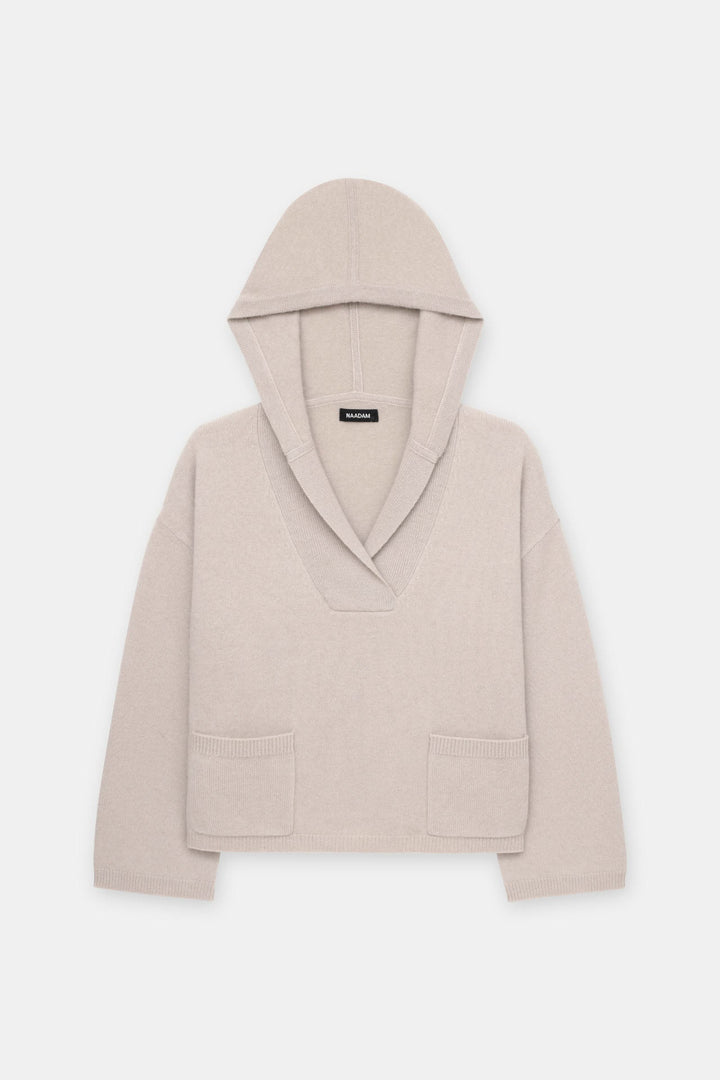 Luxe Cashmere Open Neck Hoodie