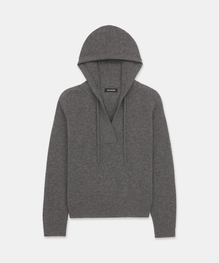 Lightweight Cashmere Open Neck Hoodie