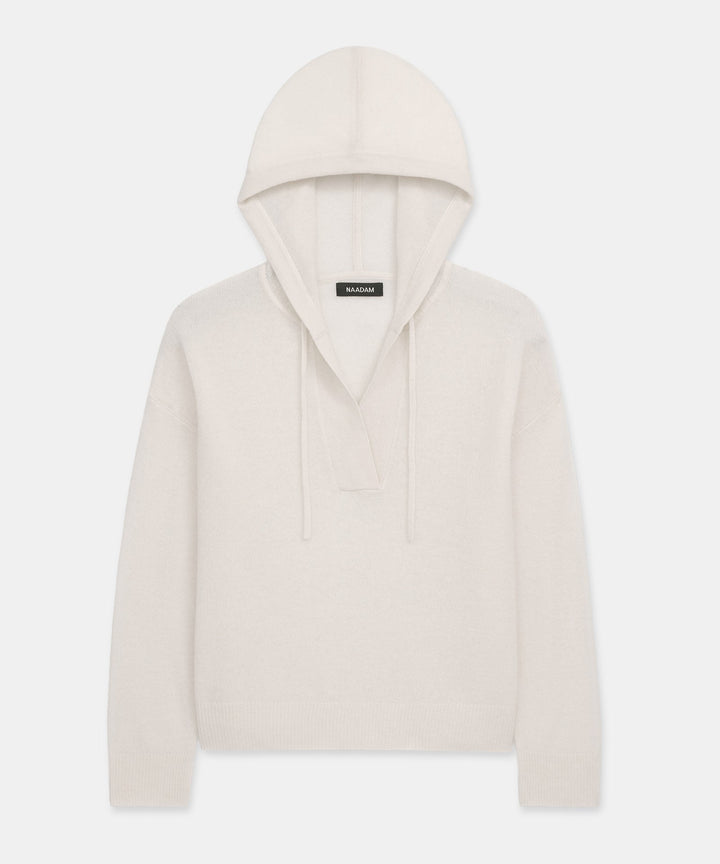 Lightweight Cashmere Open Neck Hoodie