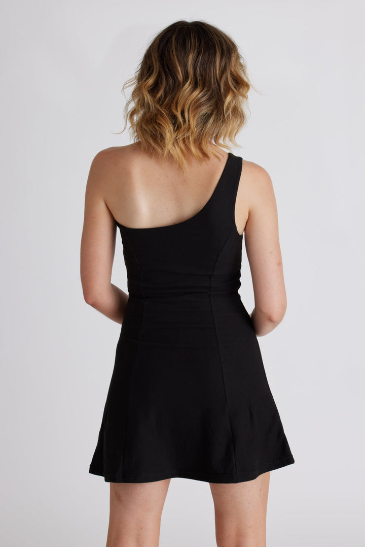 Onyx One Shoulder Dress