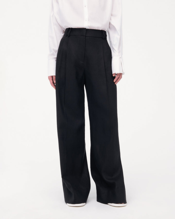 Linen Pleated Trouser