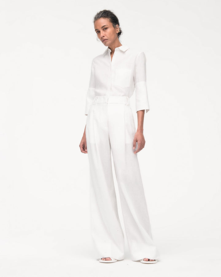 Linen Pleated Trouser