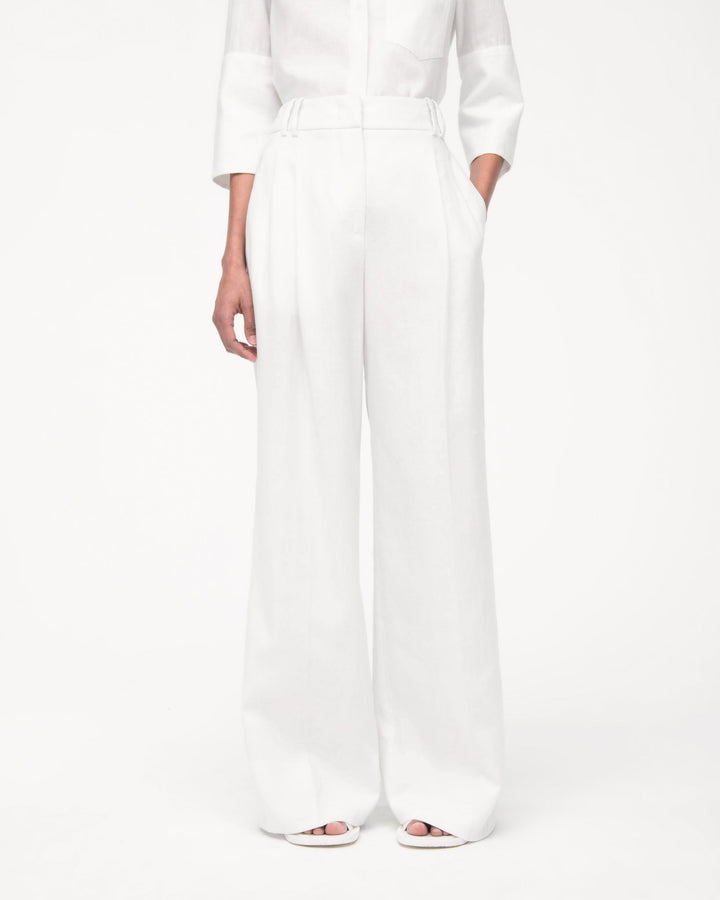 Linen Pleated Trouser