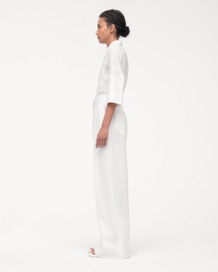 Linen Pleated Trouser