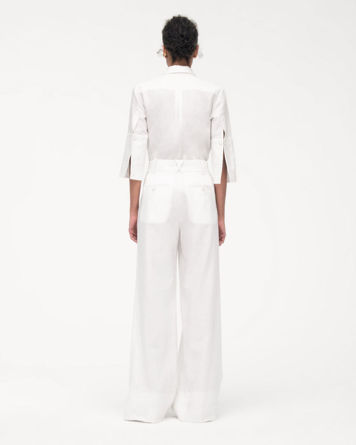 Linen Pleated Trouser