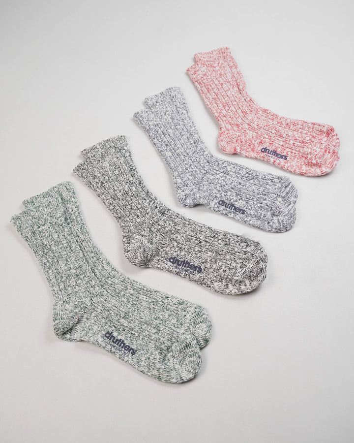 Organic Cotton OG Rib Slub Crew Sock