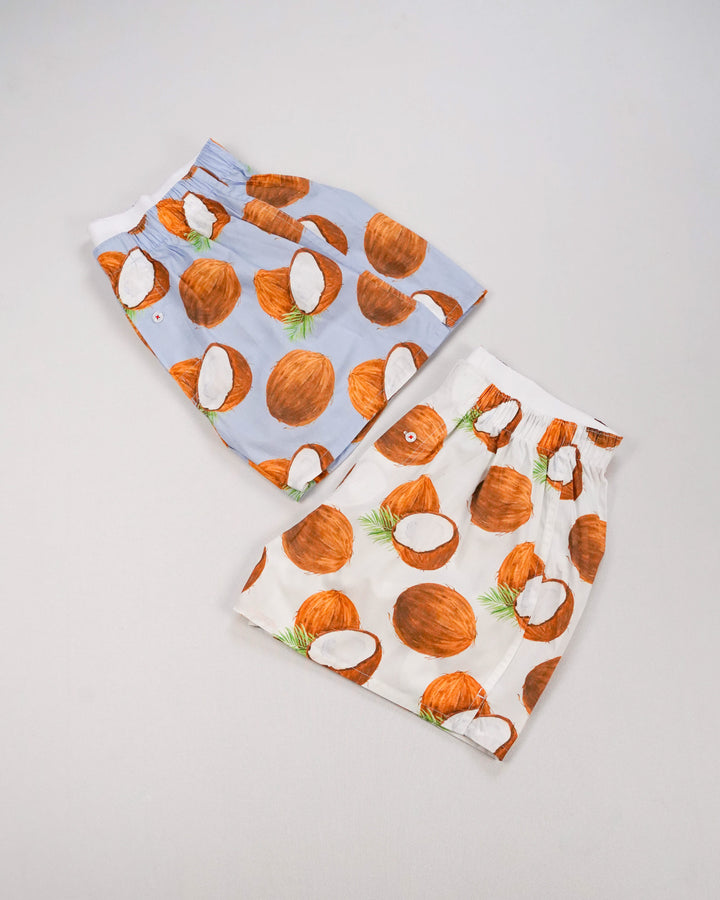 Organic Cotton Watercolor Coconuts Boxer Short