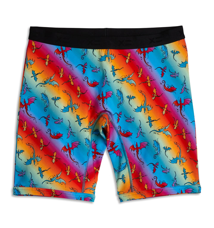9" Boxer Briefs - Pride Rainbow Dragon