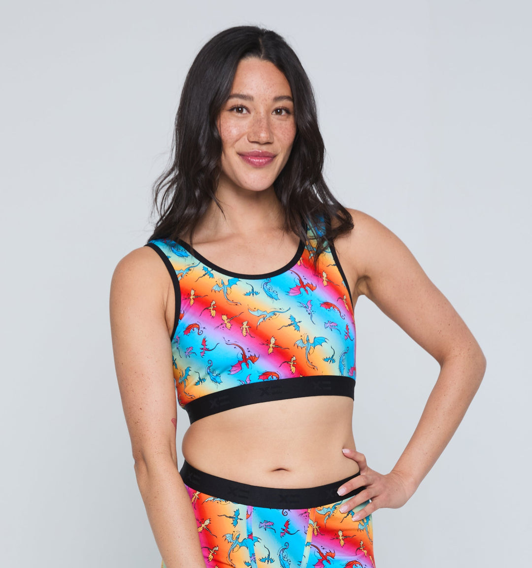 Essentials Soft Bra - Pride Rainbow Dragon