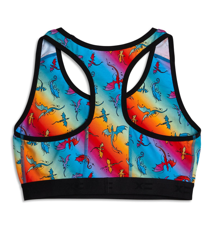 Racerback Soft Bra - Pride Rainbow Dragon
