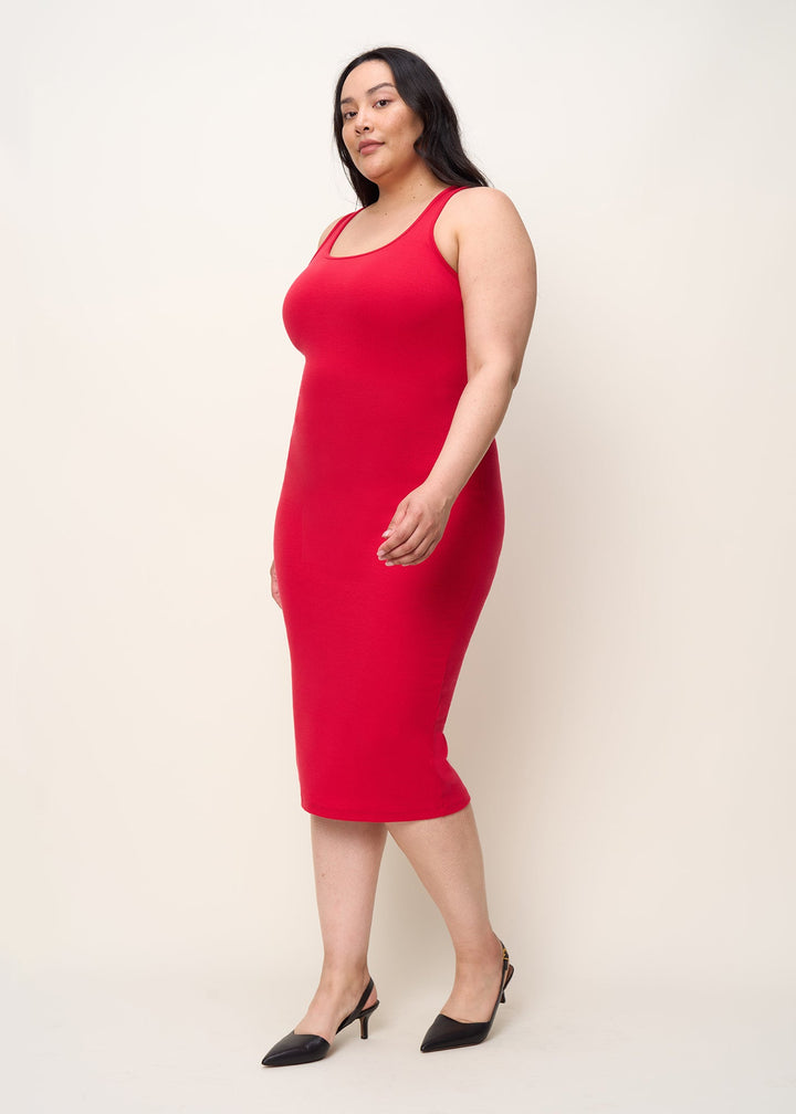 The Scoop Neck Midi Dress