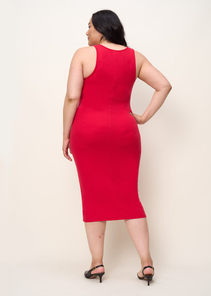 The Scoop Neck Midi Dress