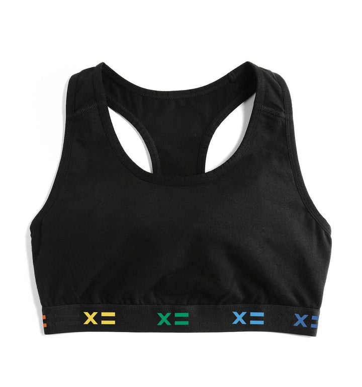 Racerback Soft Bra - Black X= Rainbow