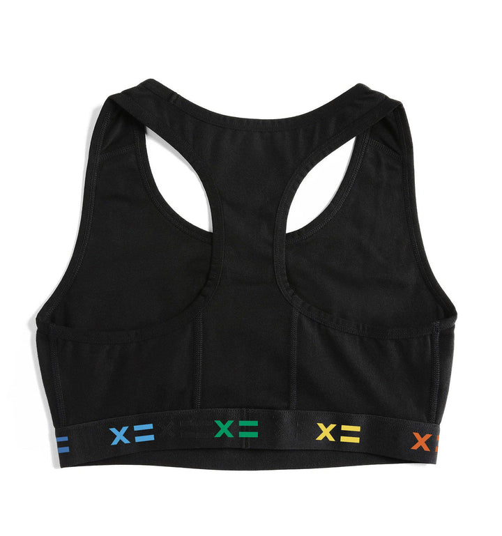 Racerback Soft Bra - Black X= Rainbow
