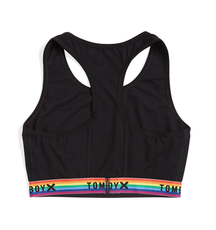 Racerback Soft Bra - Black Rainbow