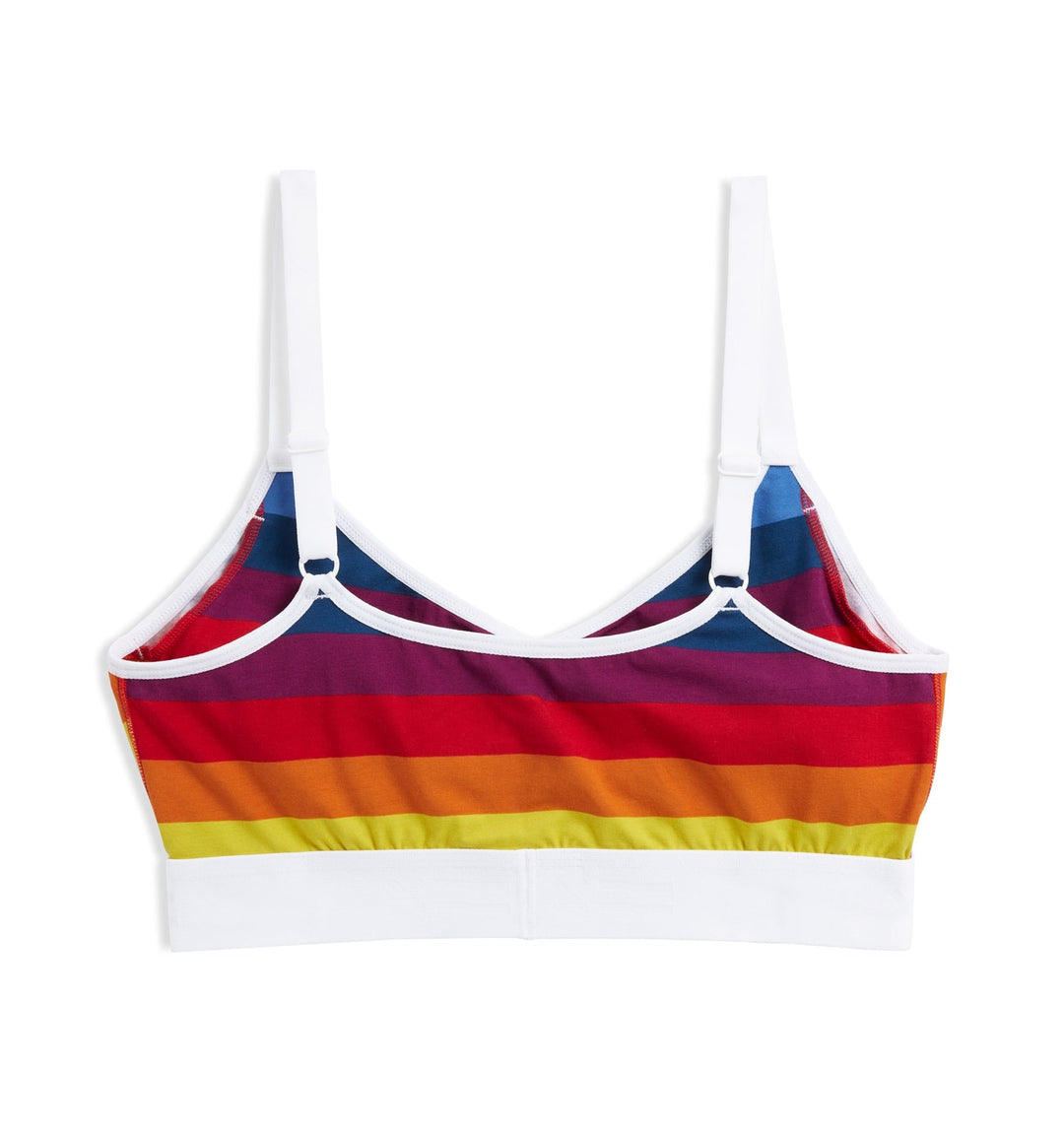V Neck Bralette - Rainbow Pride Stripes
