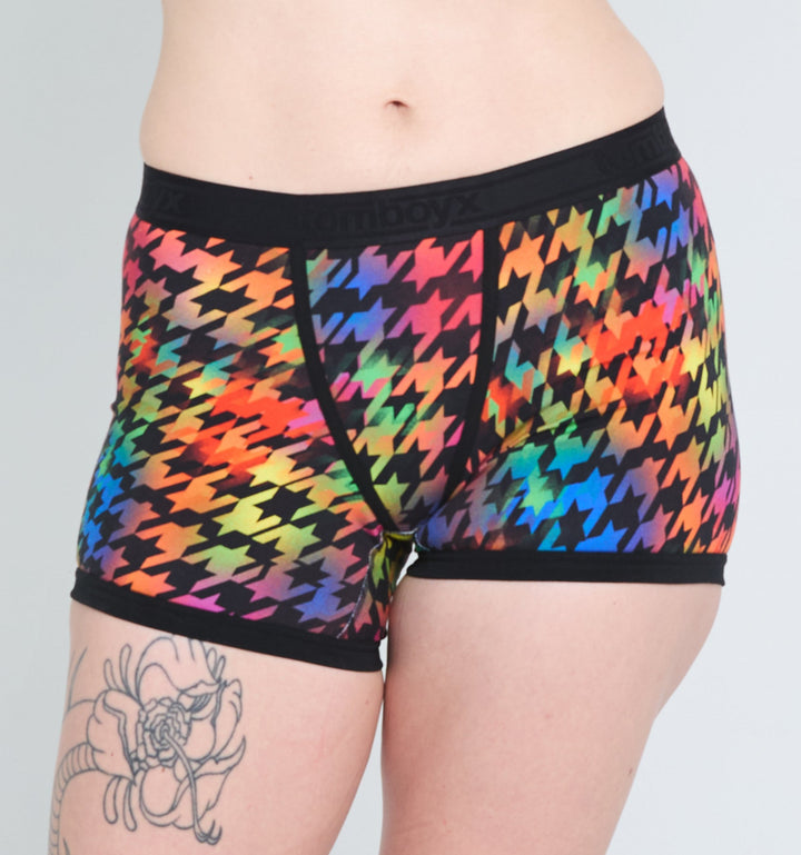 4.5" Trunks - Rainbow Houndstooth
