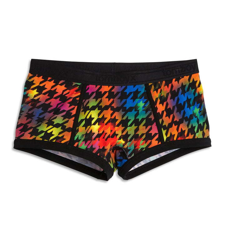 Boy Shorts - Rainbow Houndstooth
